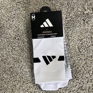 Adidas Adizero Black and White Crew Socks. NWT